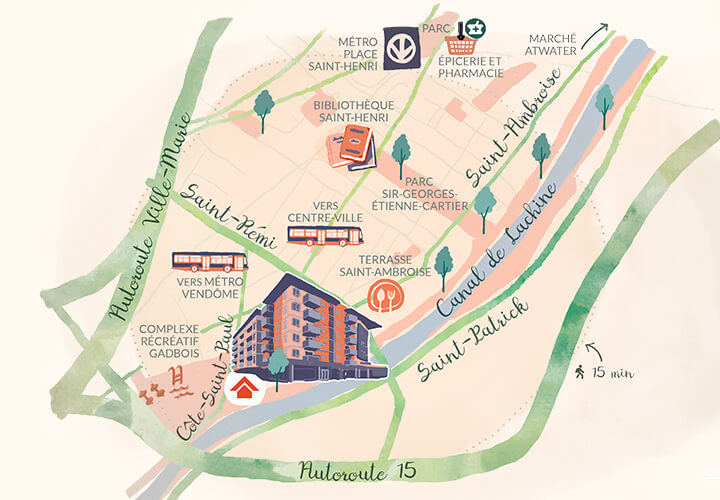 Carte du quartier