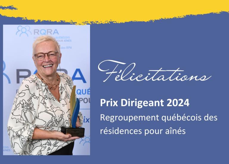 Marie-Josée Gendron remporte le prix Dirigeant 2024 du RQRA