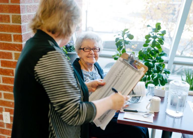 As a safety measure, our staff makes sure that residents are present for lunch.