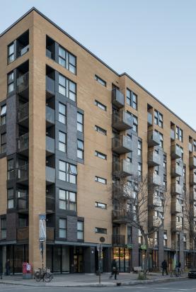 Façade, Résidence Le Mile-End